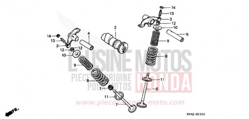 ARBRE A CAMES/SOUPAPE XR100RY de 2000